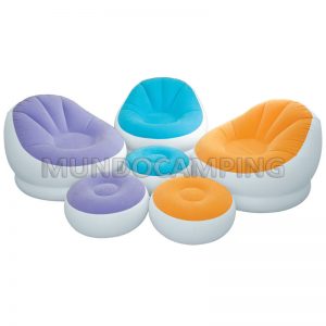 Sillon Inflable Intex con Puff Colores